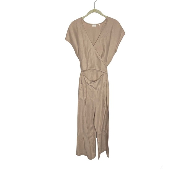 Wilfred Brax Linen Cut Out Jumpsuit beige